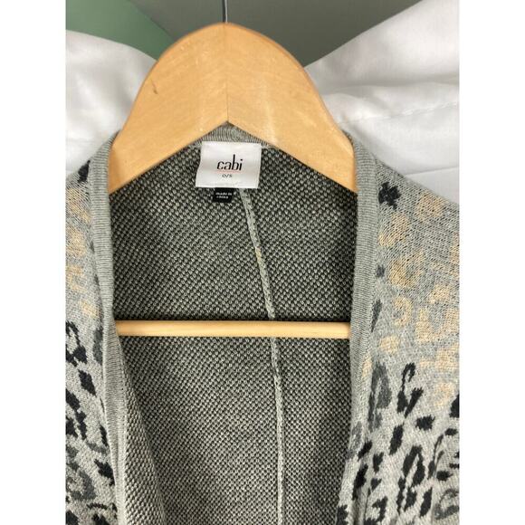 Cabi Gigi Cape Cardigan Sweater Animal Print Wrap OS - Picture 3 of 8
